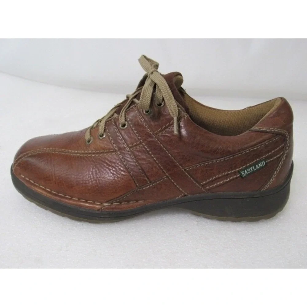 Eastland 1507‎ Shoes Men Bicycle Toe Brown Leather US Size 9D